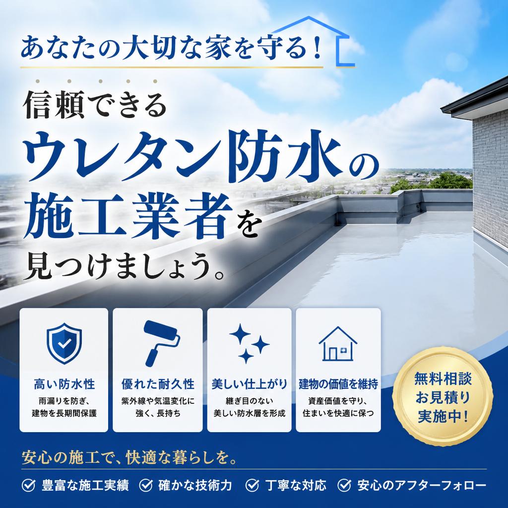 あなたの大切な家を守る！信頼できるウレタン防水の施工業者を見つけましょう。