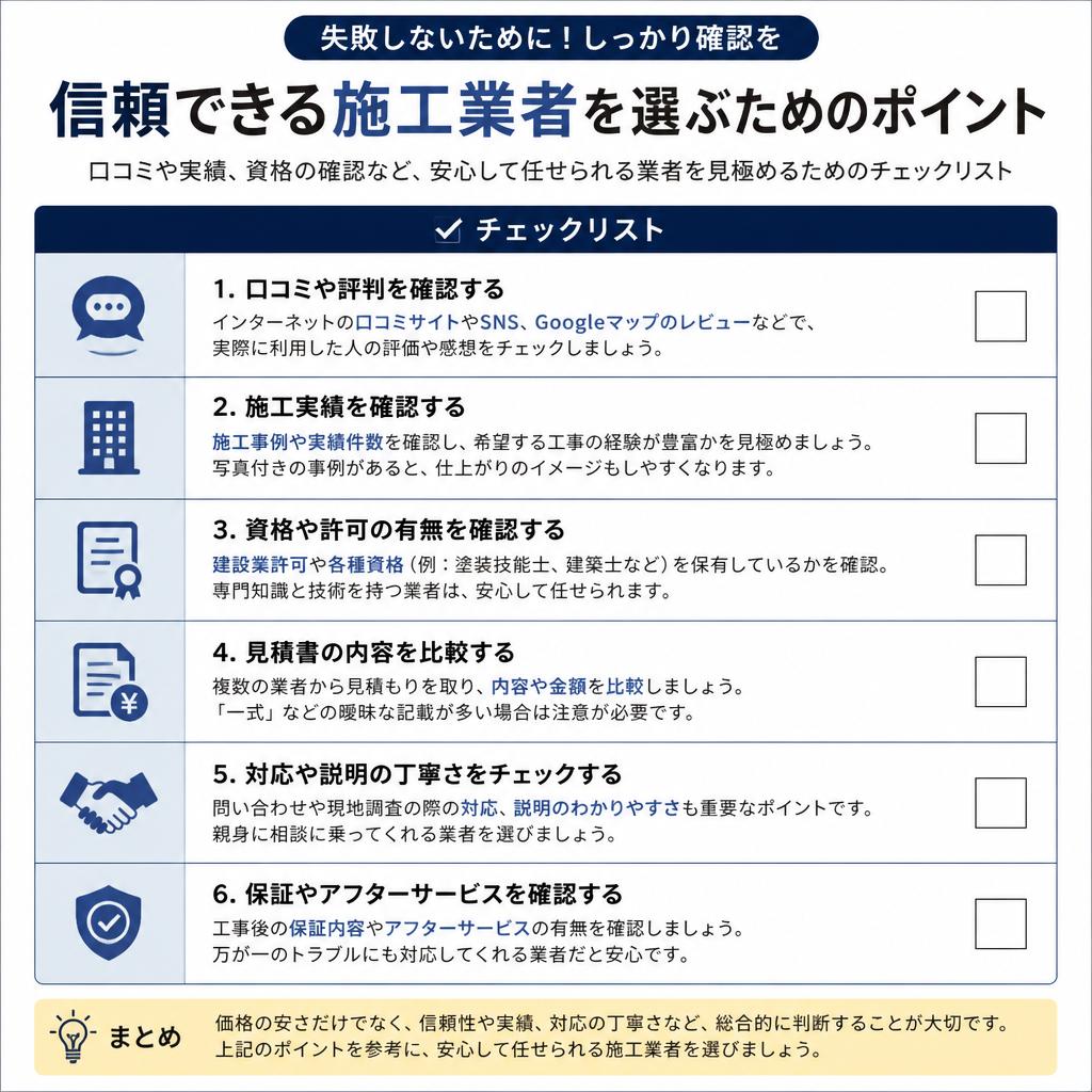 施工業者の選び方