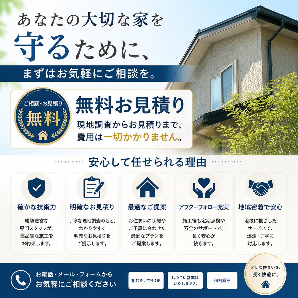 今すぐお見積りを！ お気軽にお問い合わせください