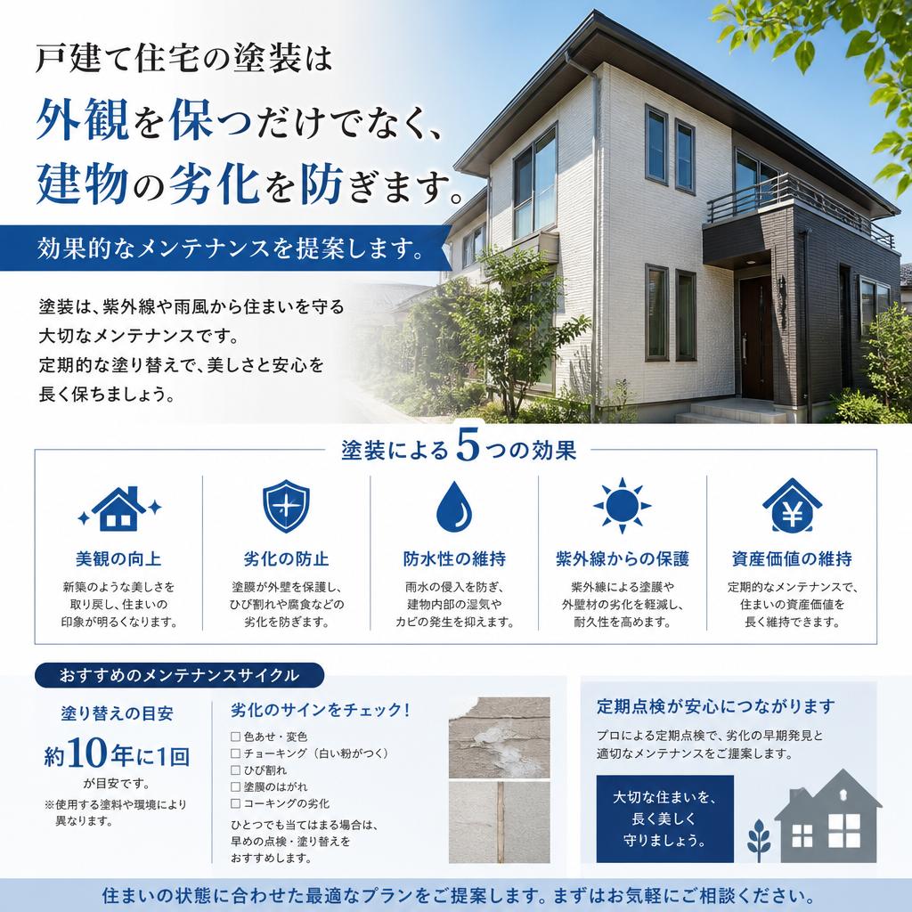 戸建て塗装の重要性