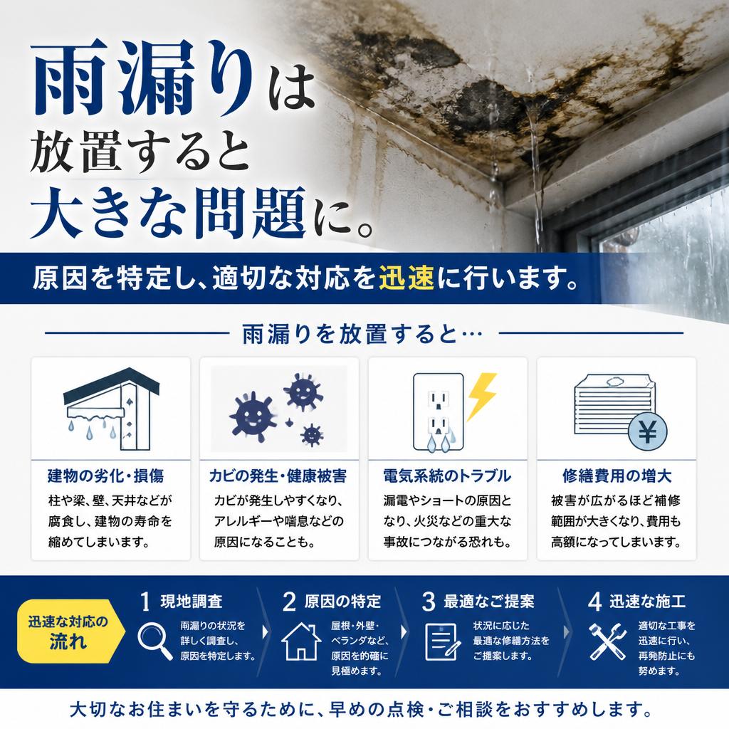 雨漏りの原因と対策