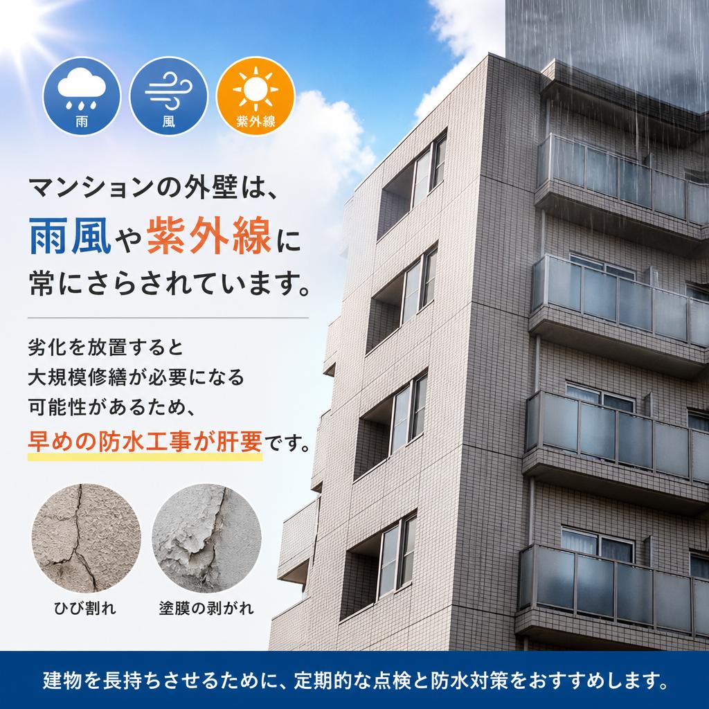 マンションの外壁防水