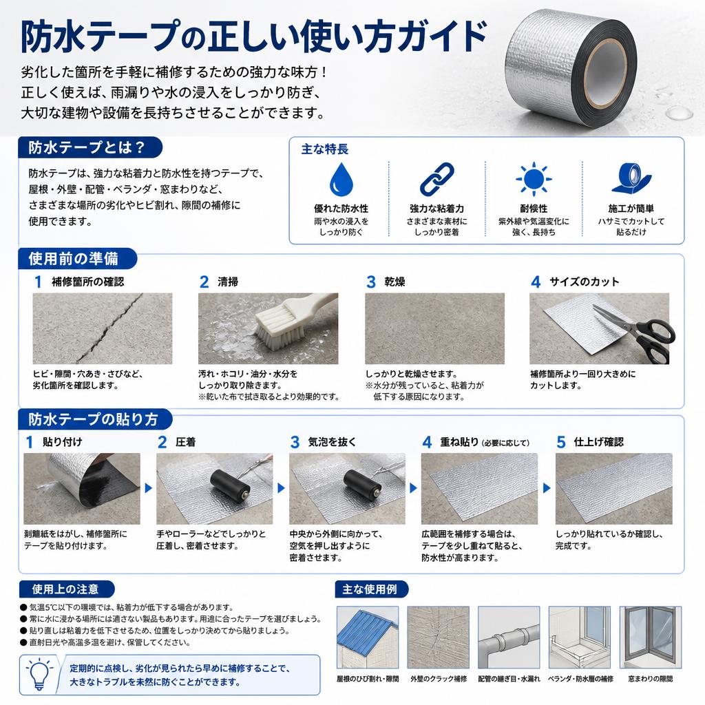 防水テープの役割と使い方