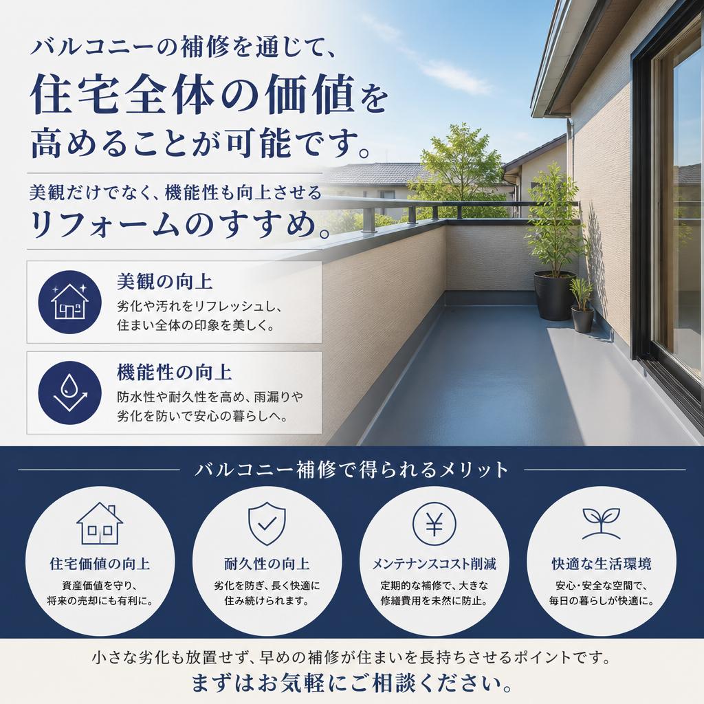 戸建てリフォームで得られるバルコニーのメリット