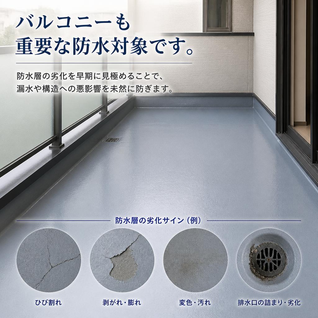 バルコニーのメンテナンスと防水対策