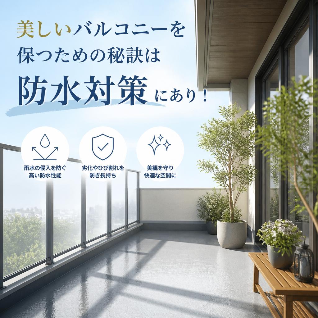 美しいバルコニーを保つための秘訣は防水対策にあり！