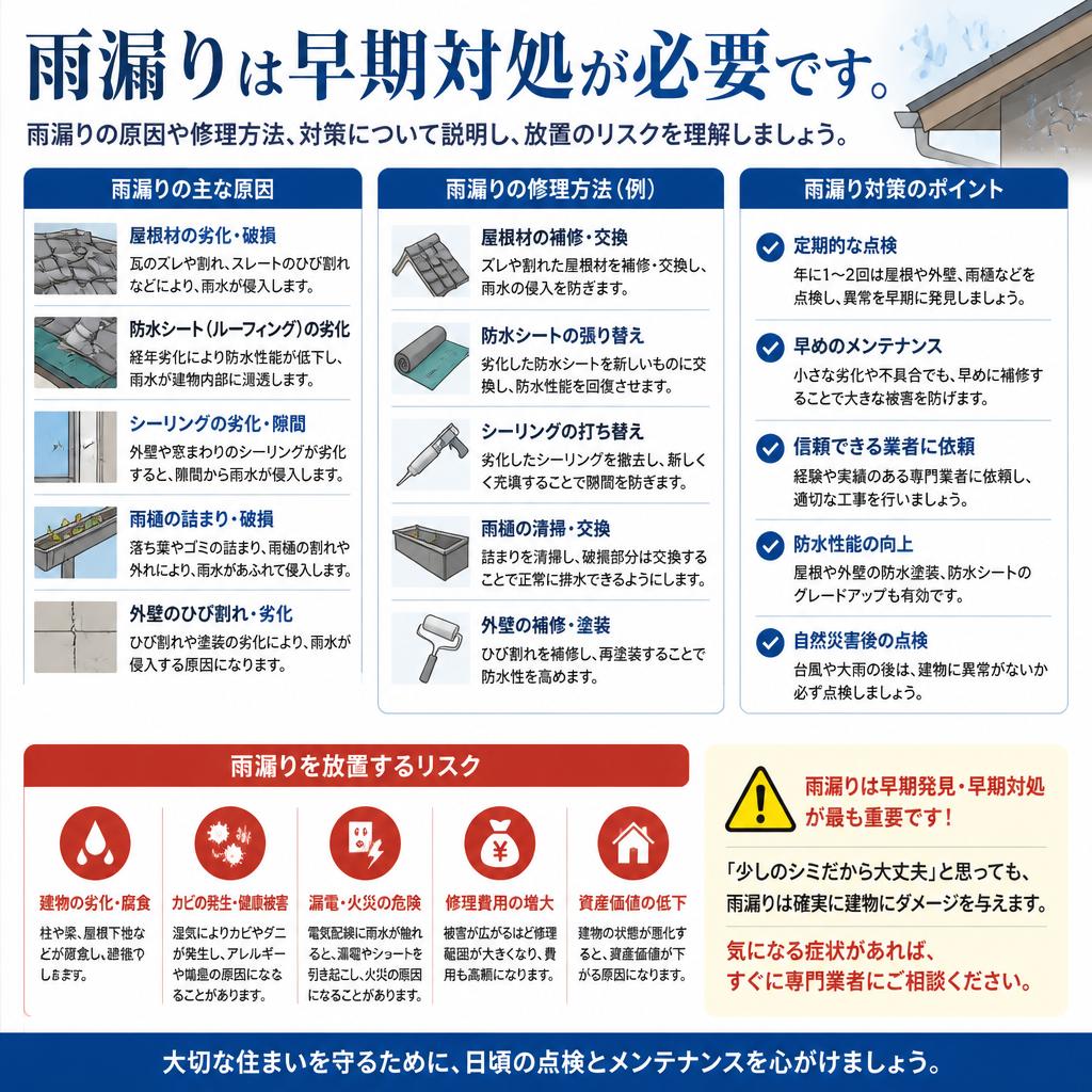 5. 雨漏り修理の重要性