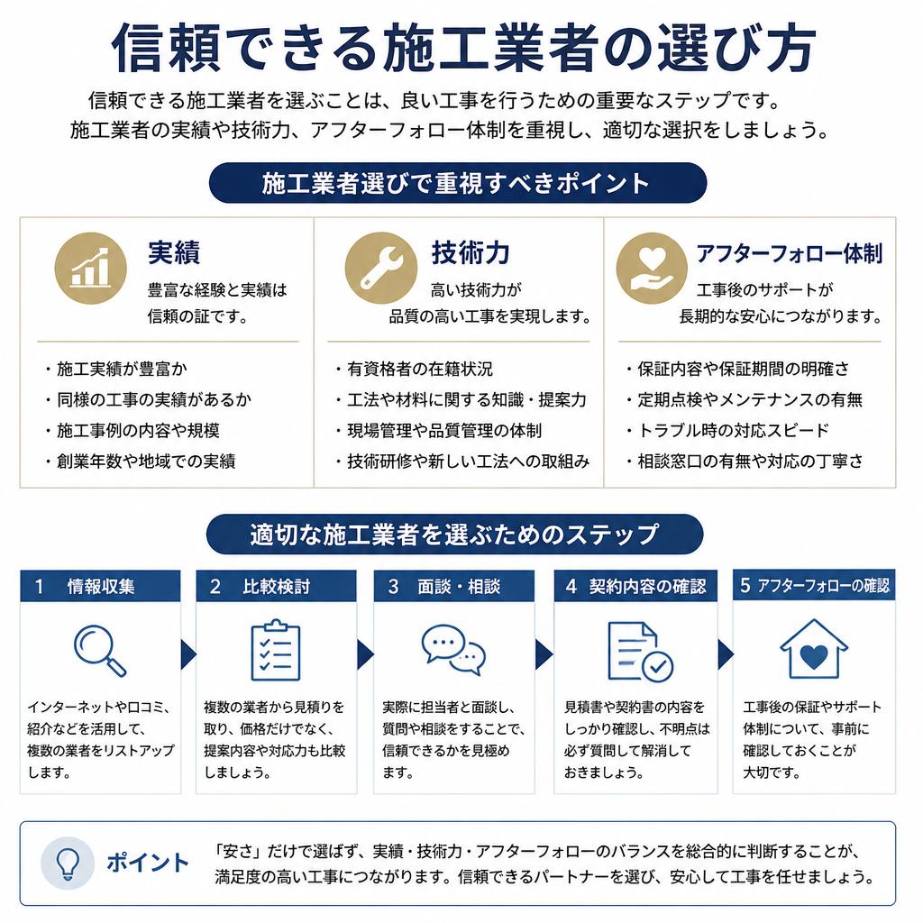 施工業者の選び方