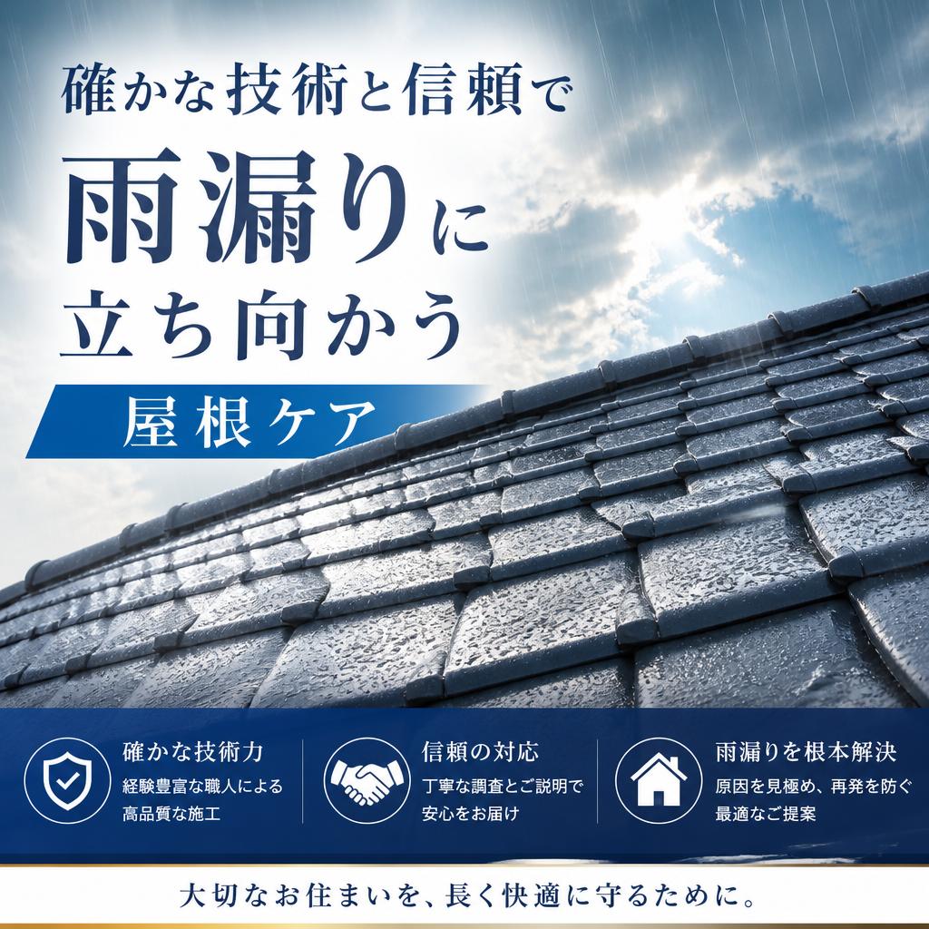 確かな技術と信頼で雨漏りに立ち向かう屋根ケア