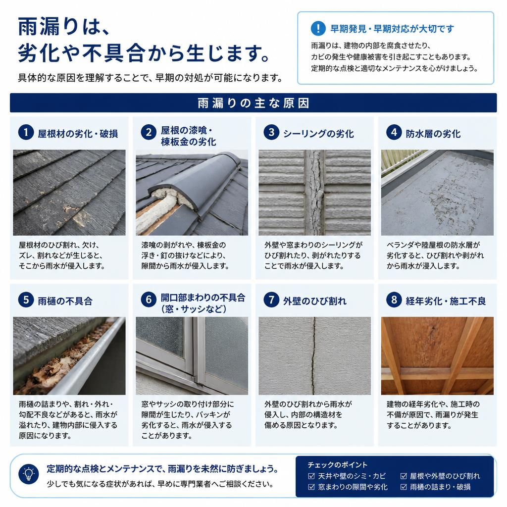 雨漏りの原因とは
