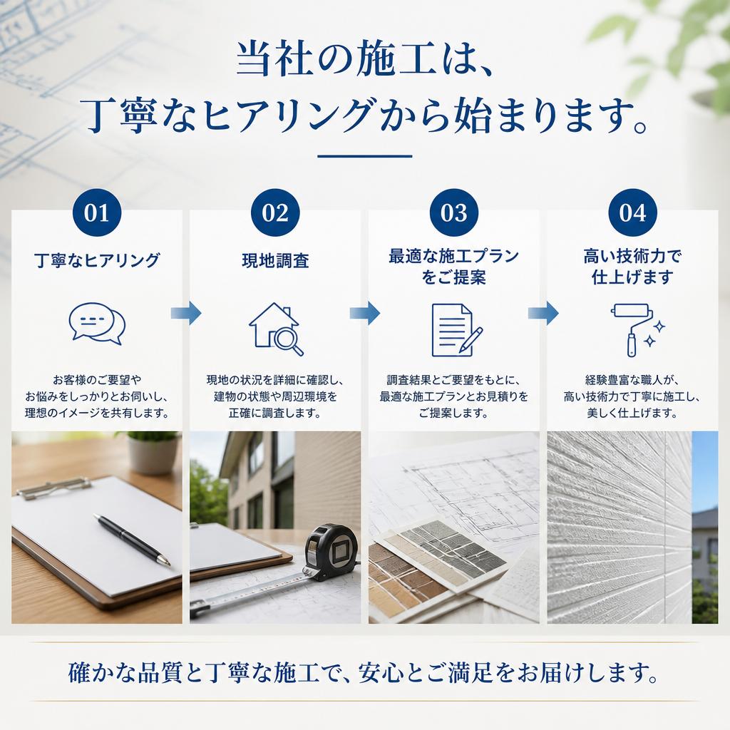 施工の流れと確かな技術