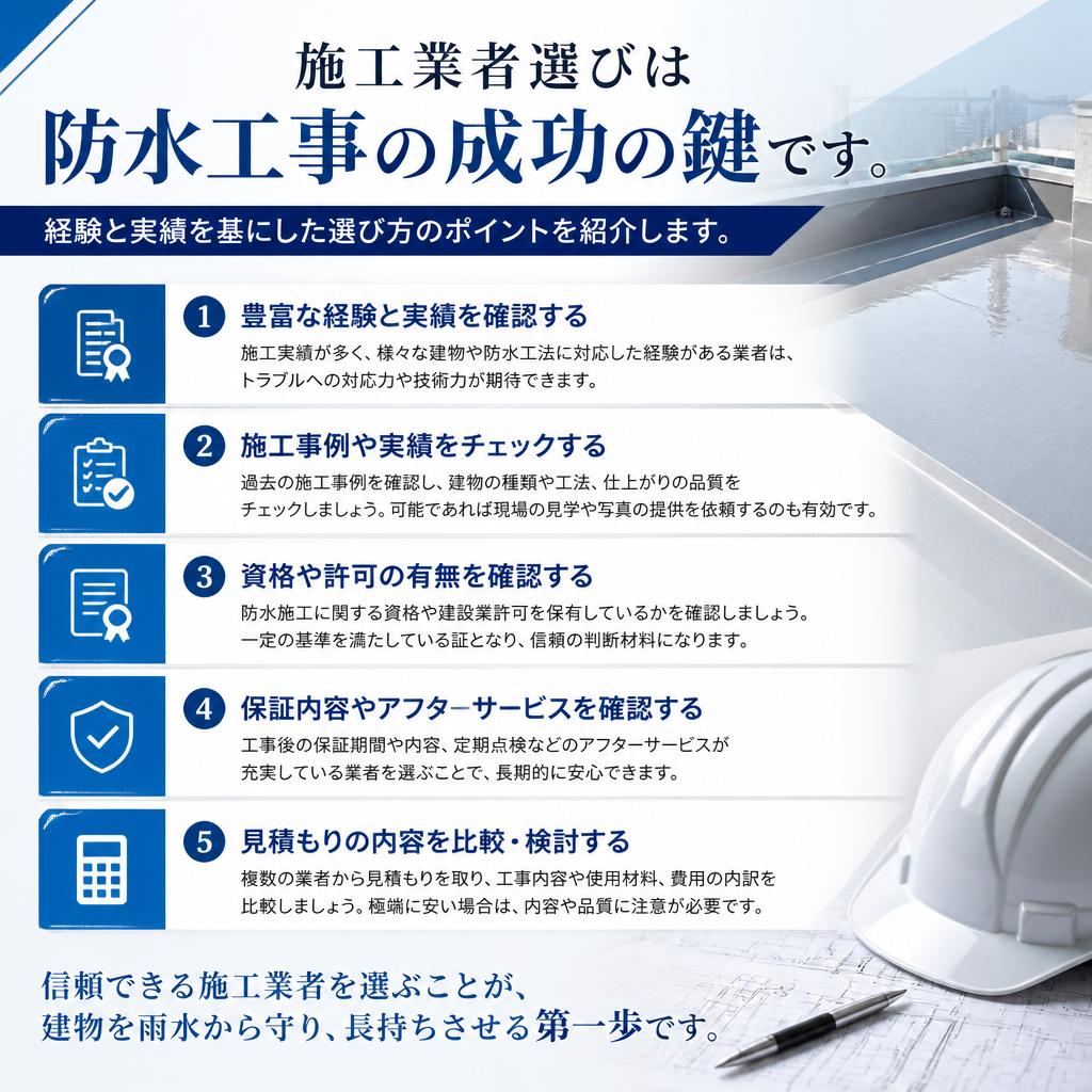 信頼できる施工業者の選び方