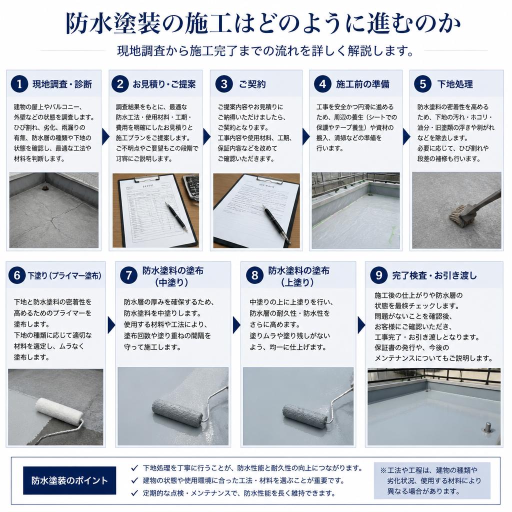 施工方法と流れ