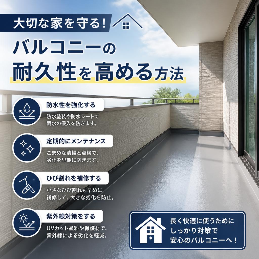 大切な家を守る！バルコニーの耐久性を高める方法