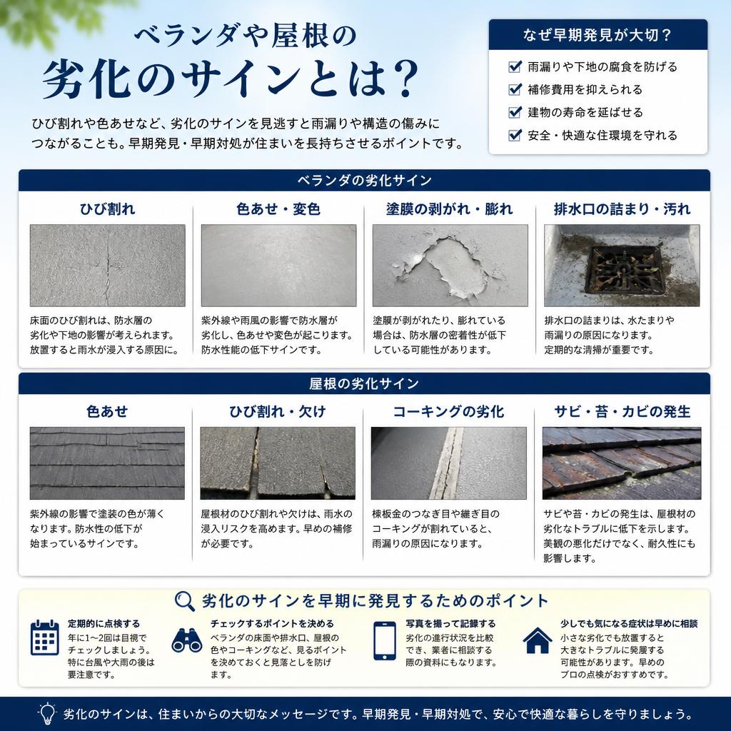 劣化のサインを見逃さない