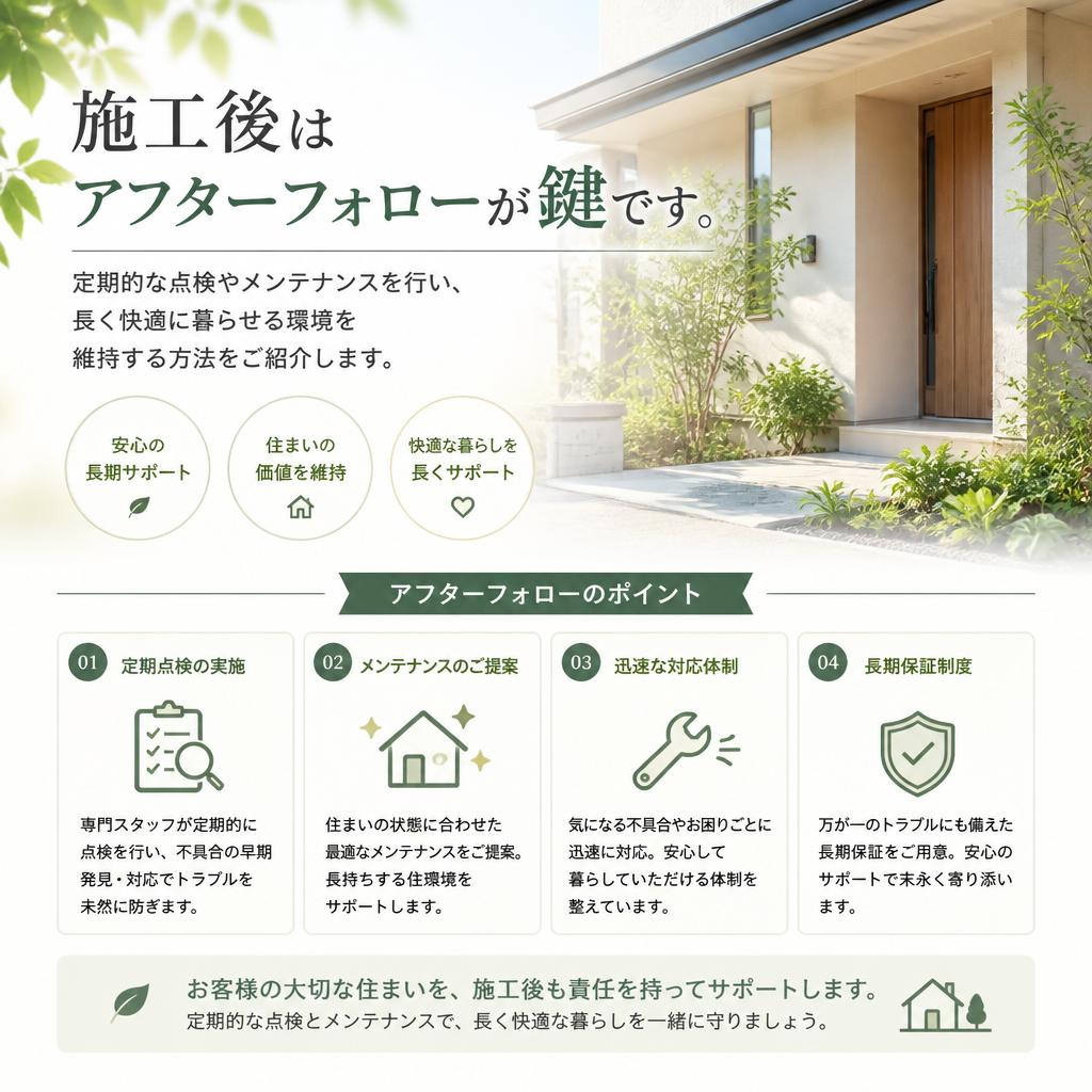 施工後のアフターフォロー