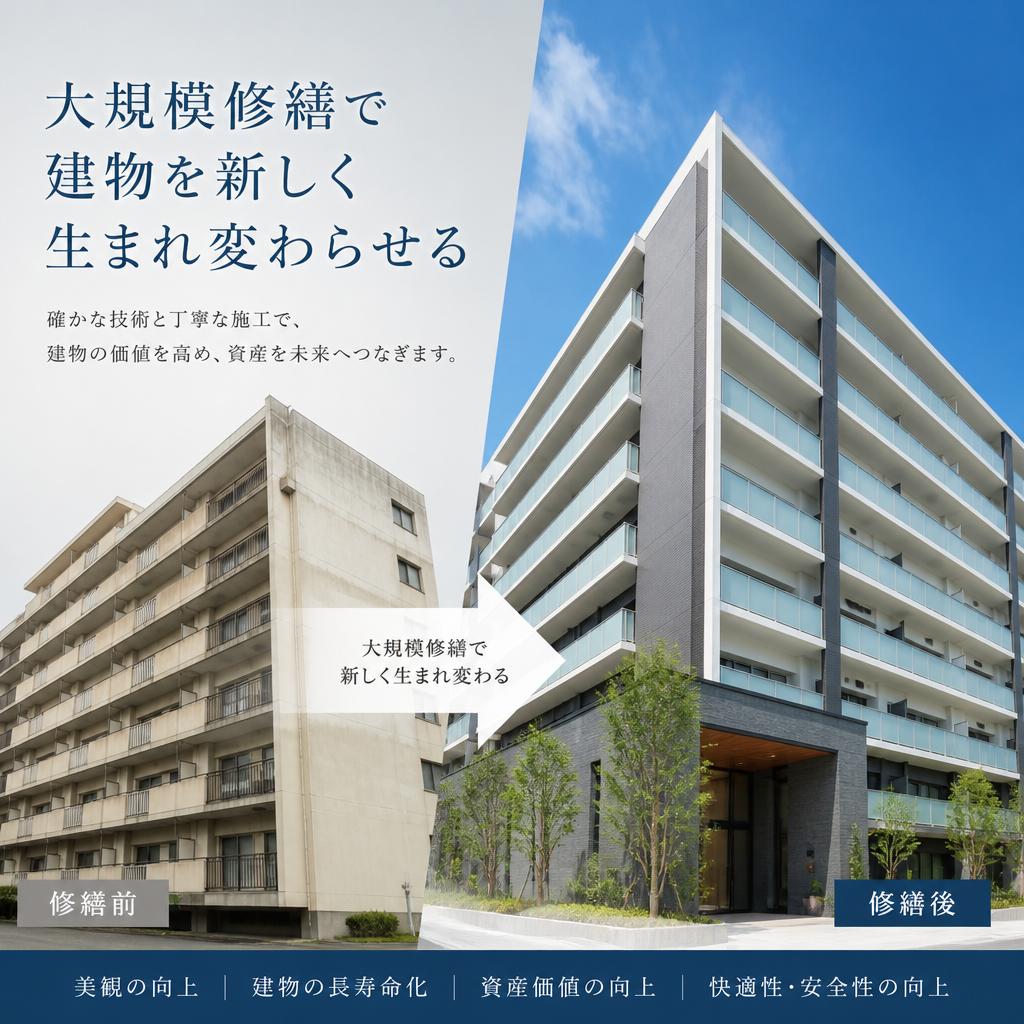 大規模修繕で建物を新しく生まれ変わらせる