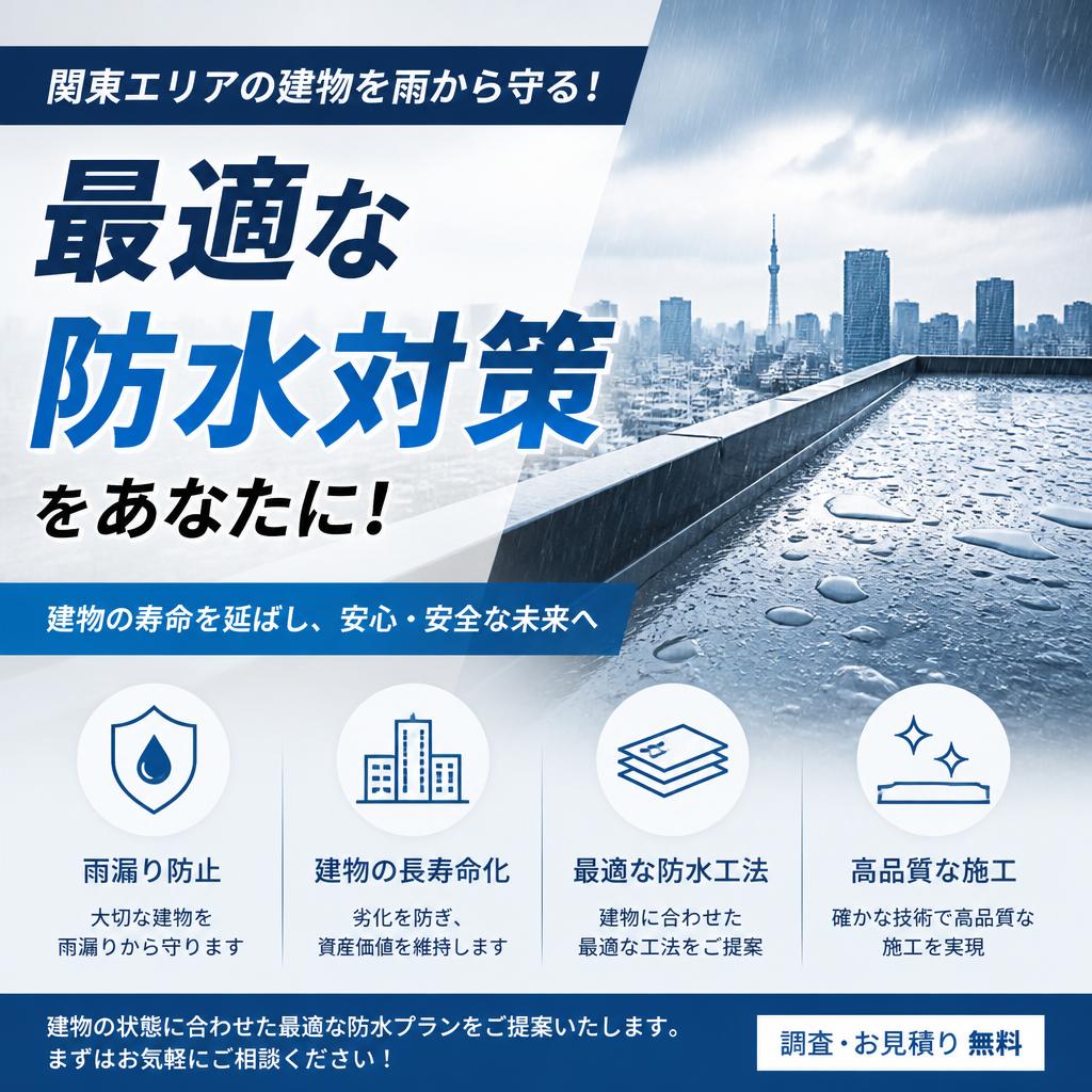 関東エリアの建物を雨から守る！最適な防水対策をあなたに！