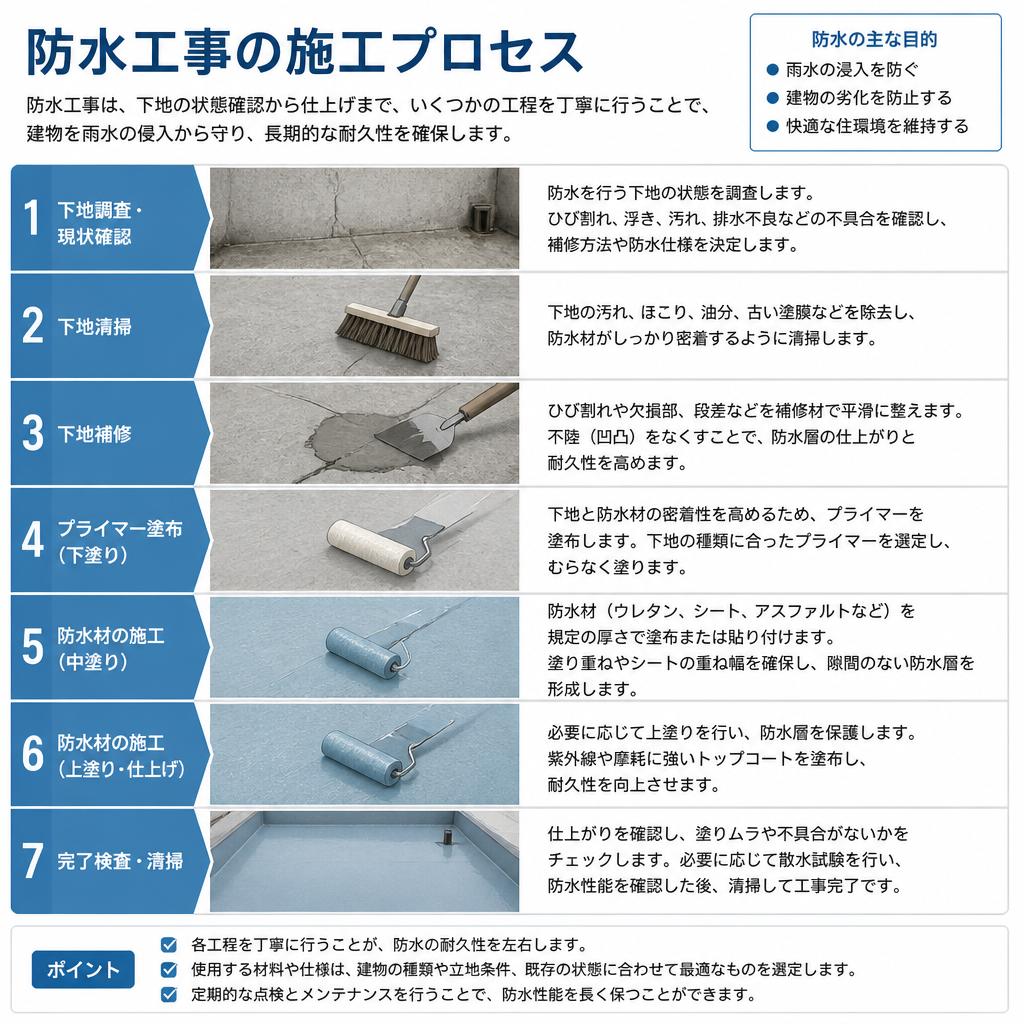 4. 防水工事の施工プロセス