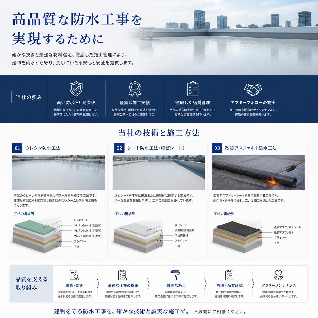 2. 当社の防水工事の特徴