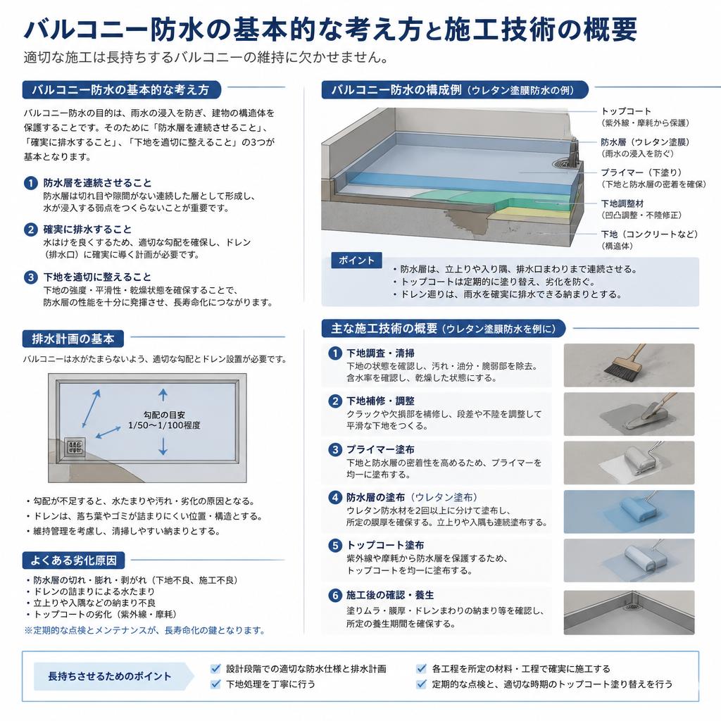 2. バルコニー防水の基本