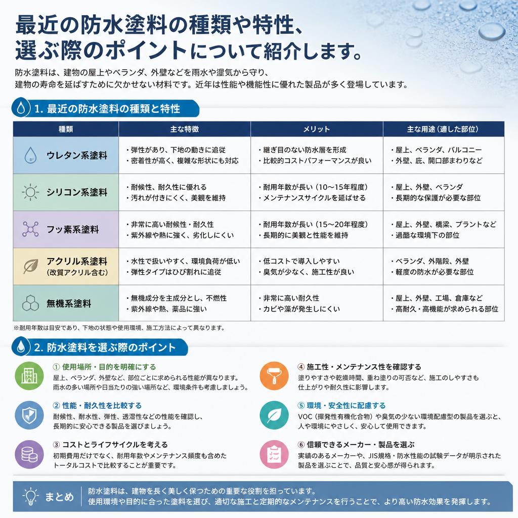 2. 最新の防水塗料とは