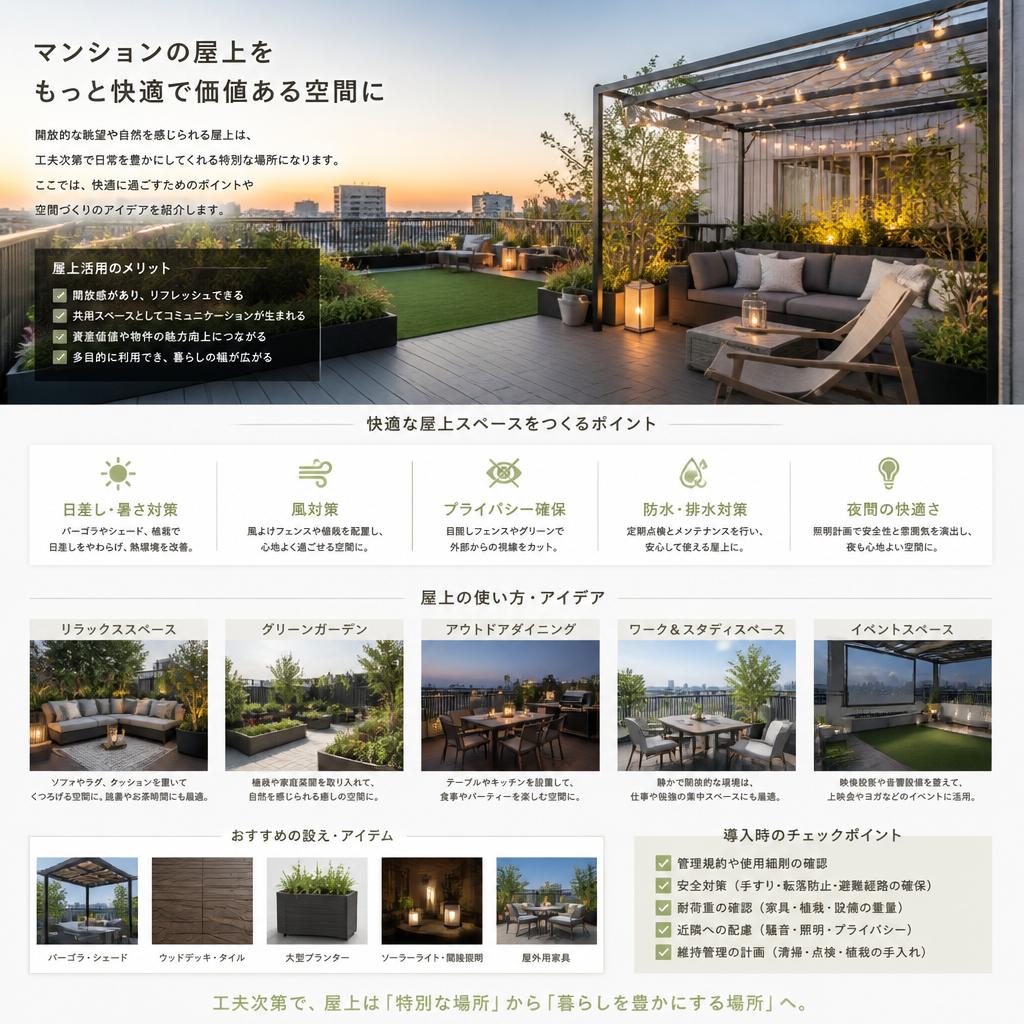 4. マンションの屋上を快適空間に