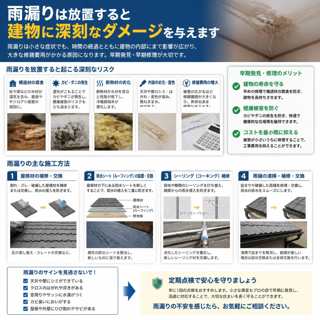 2. 雨漏り修理の重要性
