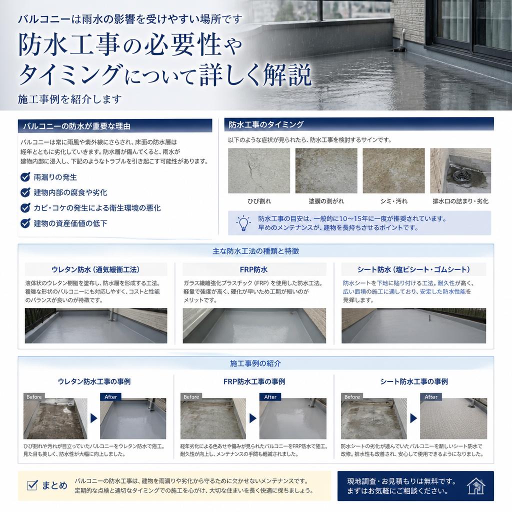 4. バルコニー防水の必要性