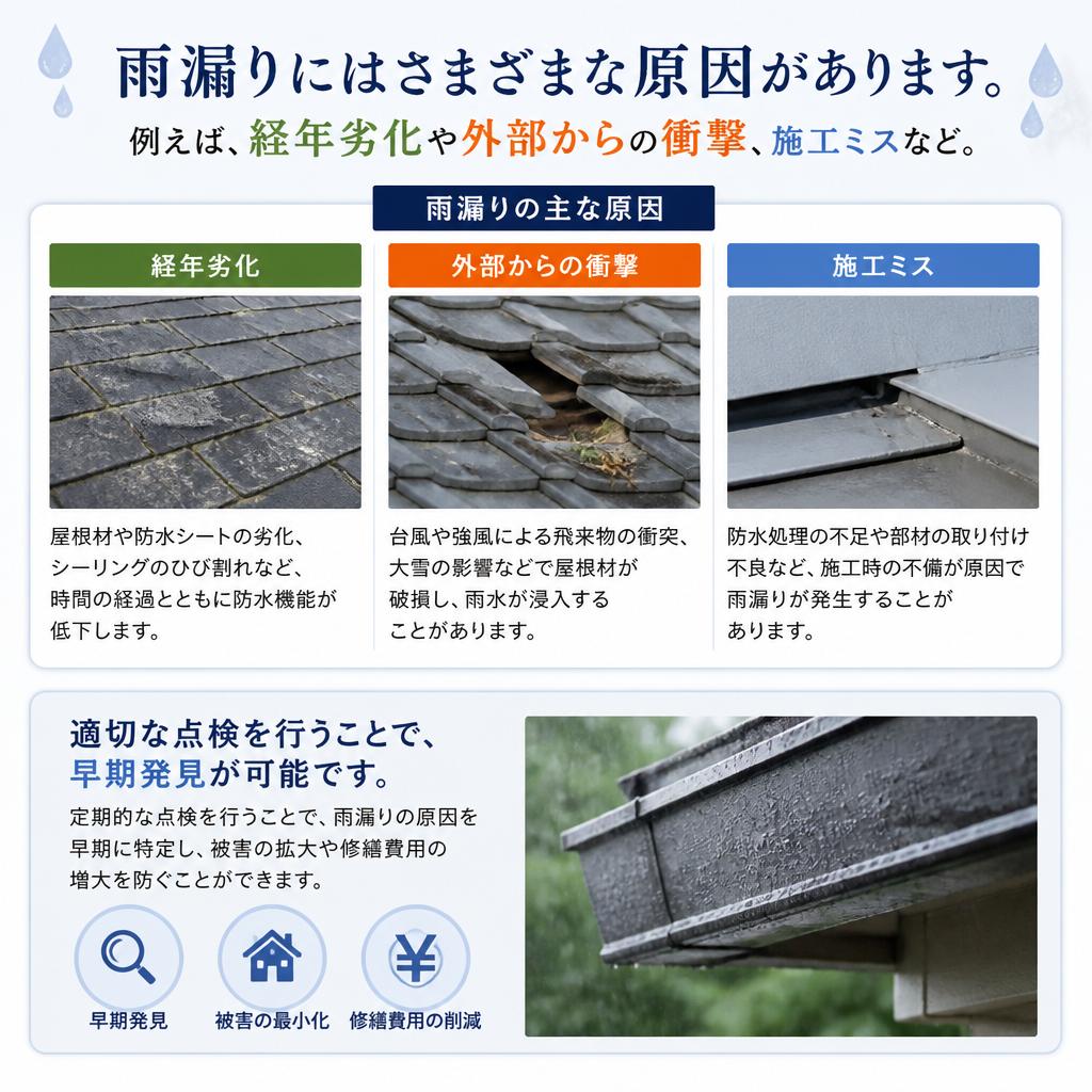 雨漏りの原因とは？