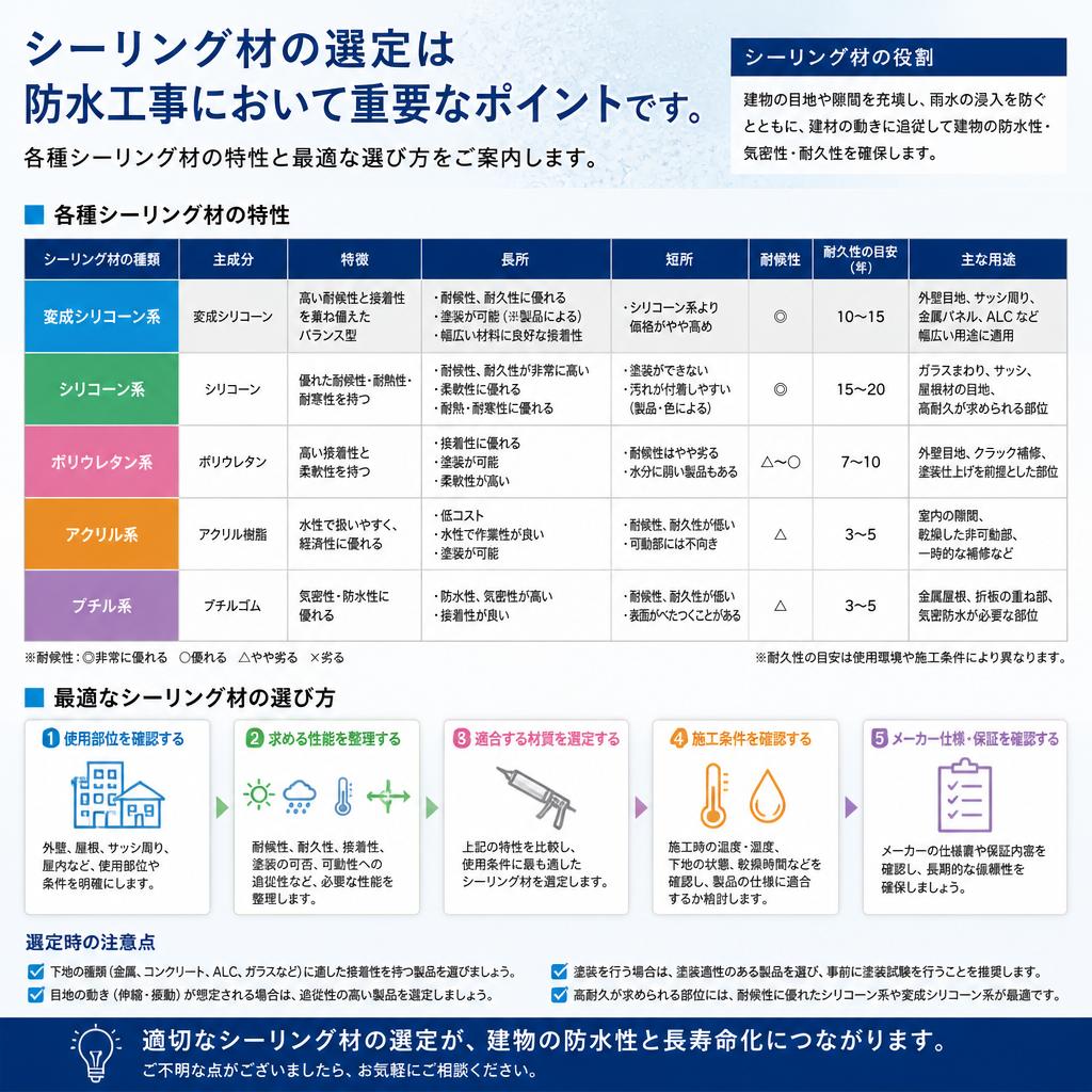選ばれるシーリング材とは?
