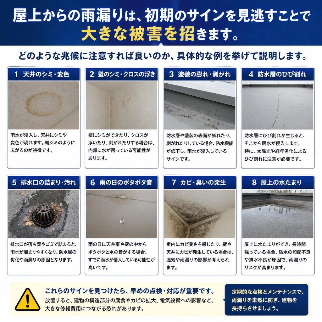 雨漏りのサインを見逃さない