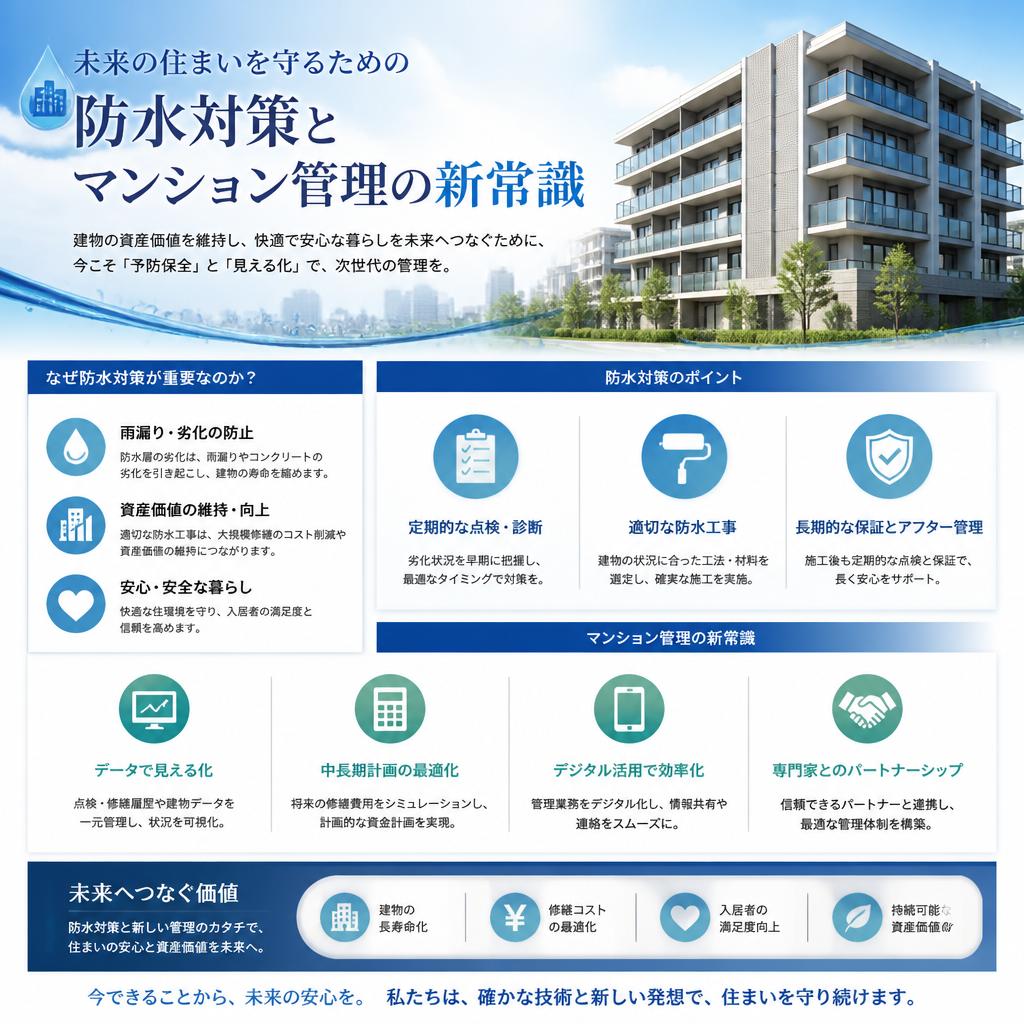 未来の住まいを守るための防水対策とマンション管理の新常識