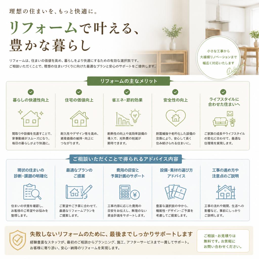 5. リフォーム相談のメリット