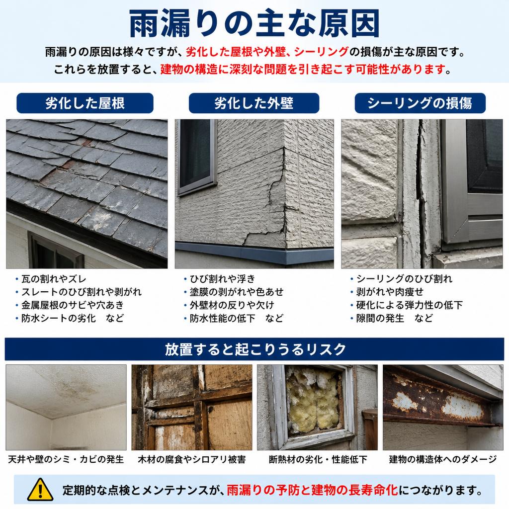 雨漏りの原因とその影響
