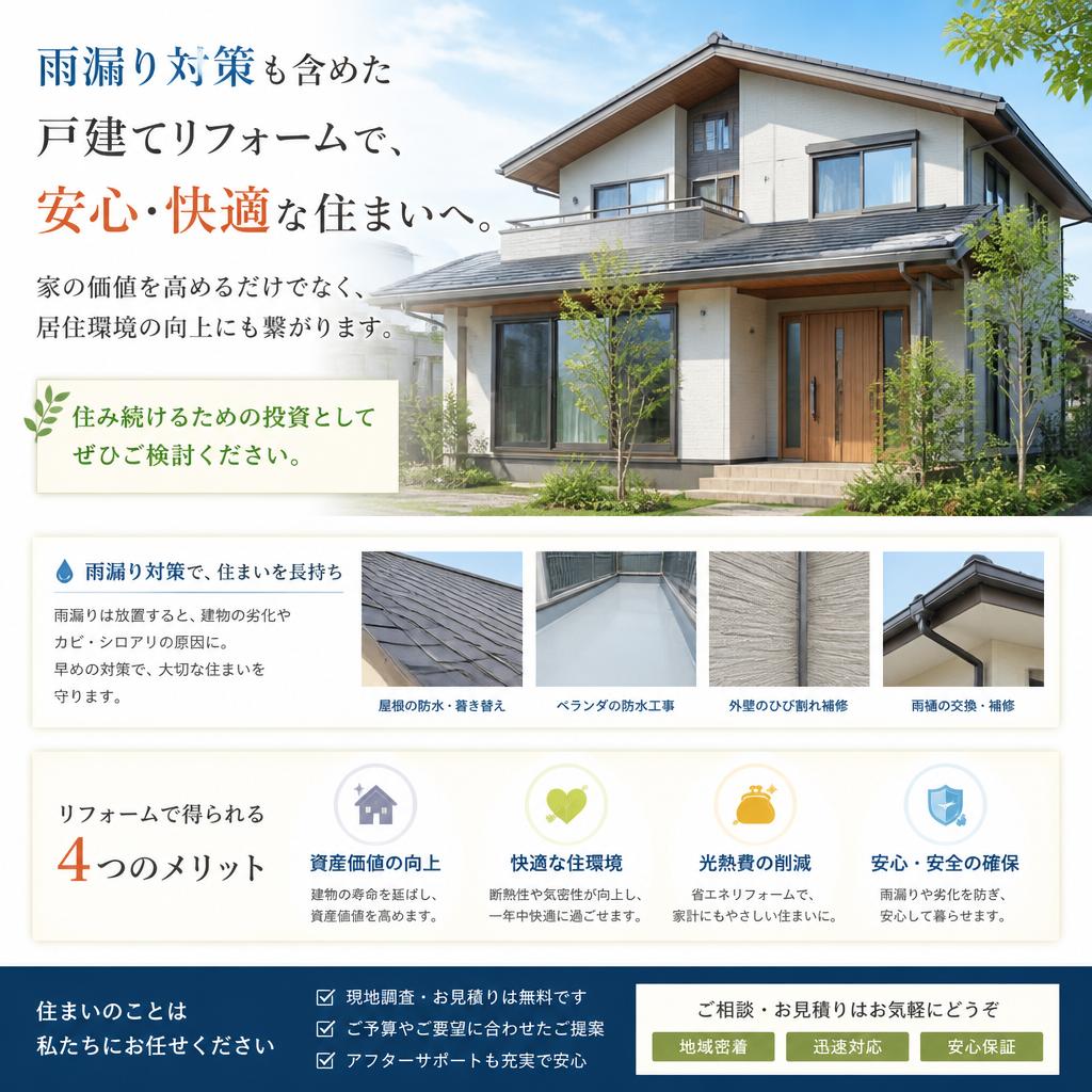戸建てリフォームのメリット