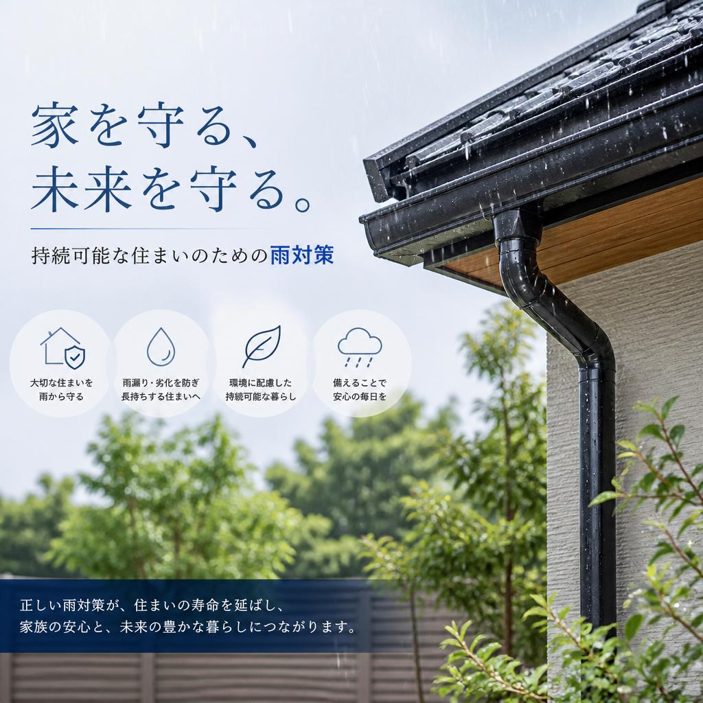 家を守る、未来を守る。持続可能な住まいのための雨対策