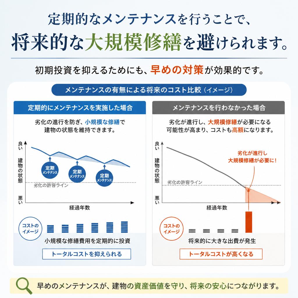 メンテナンスの重要性とコスト削減