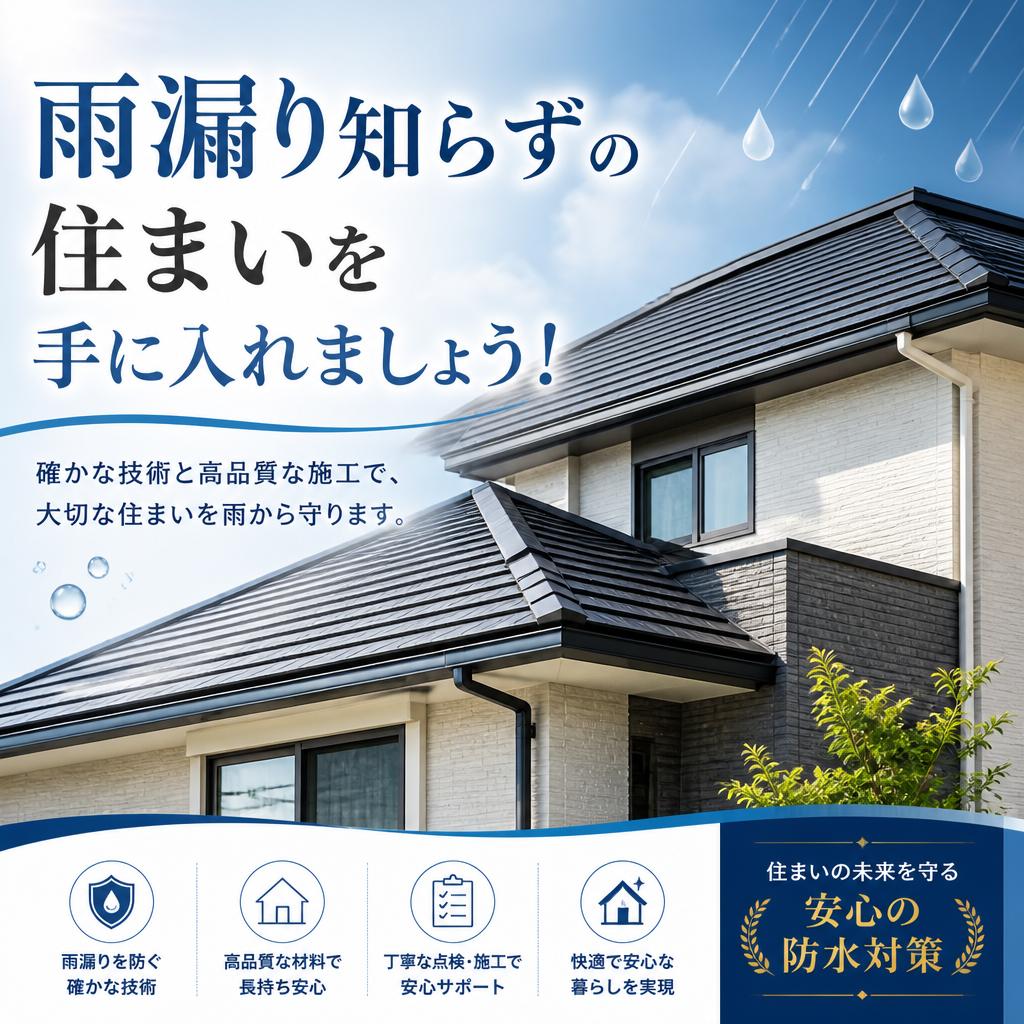 雨漏り知らずの住まいを手に入れましょう！