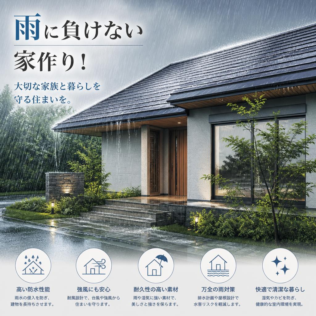 雨に負けない家作り！
