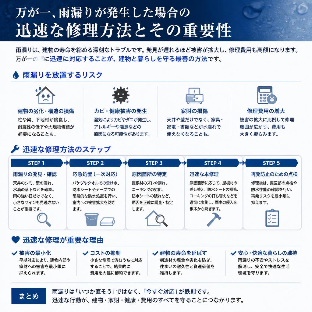 4. 雨漏り修理の流れ