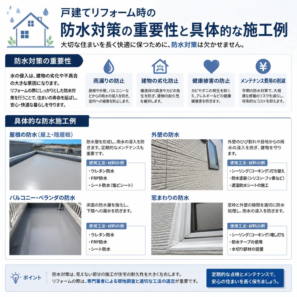 5. 戸建てリフォームにおける防水工事の必要性
