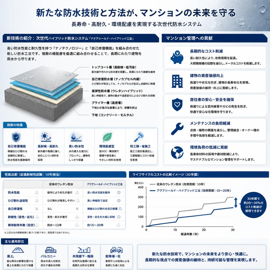 最新技術による防水工事