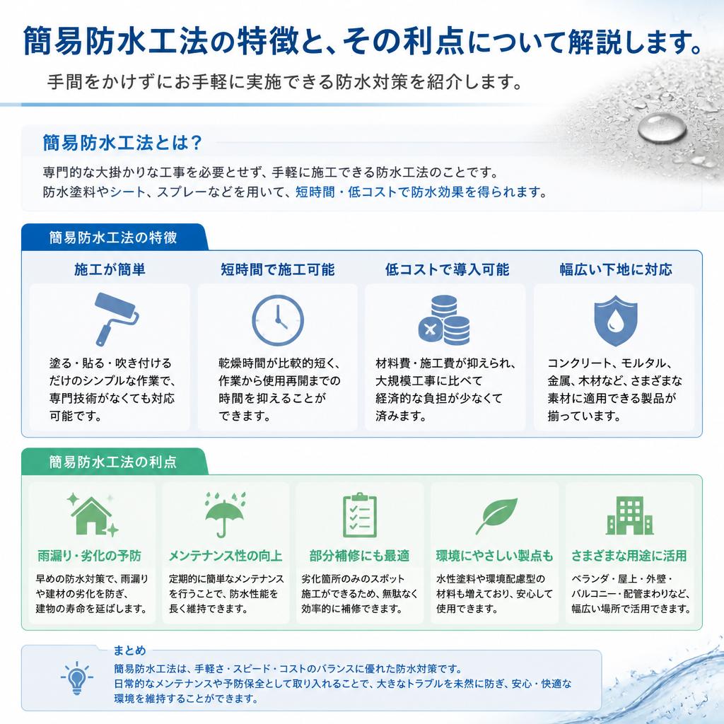 5. 簡易防水のメリット
