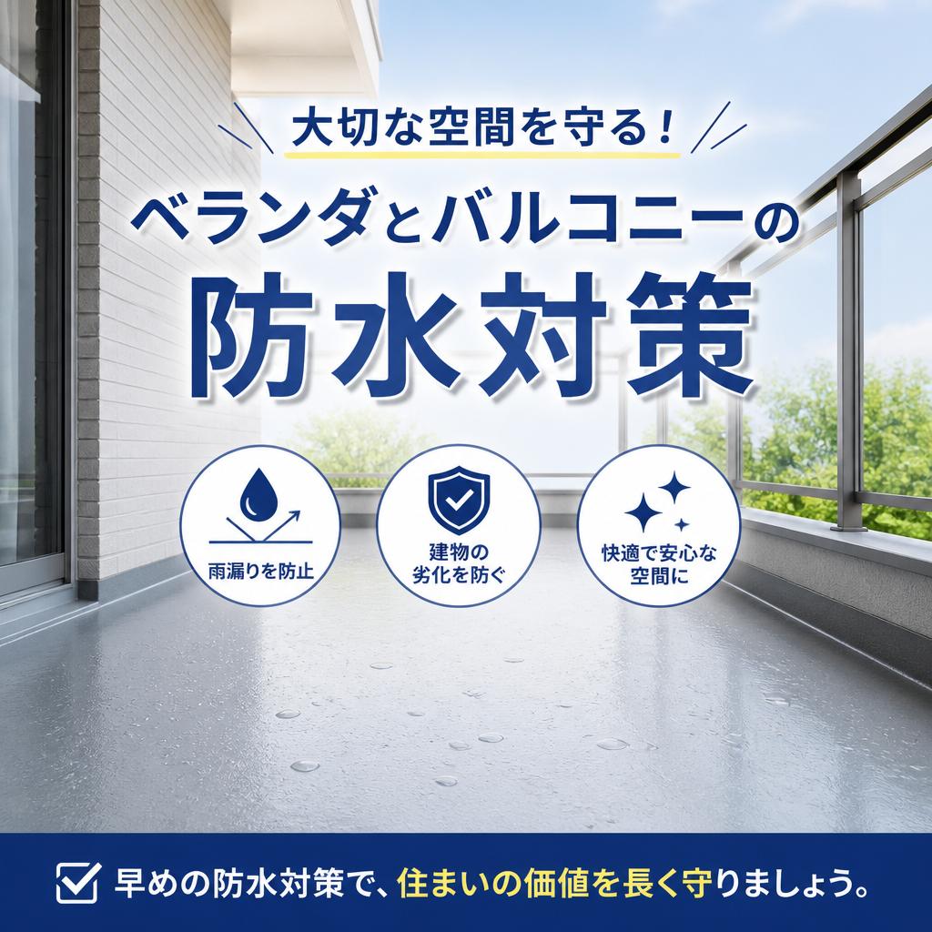 大切な空間を守る！ベランダとバルコニーの防水対策