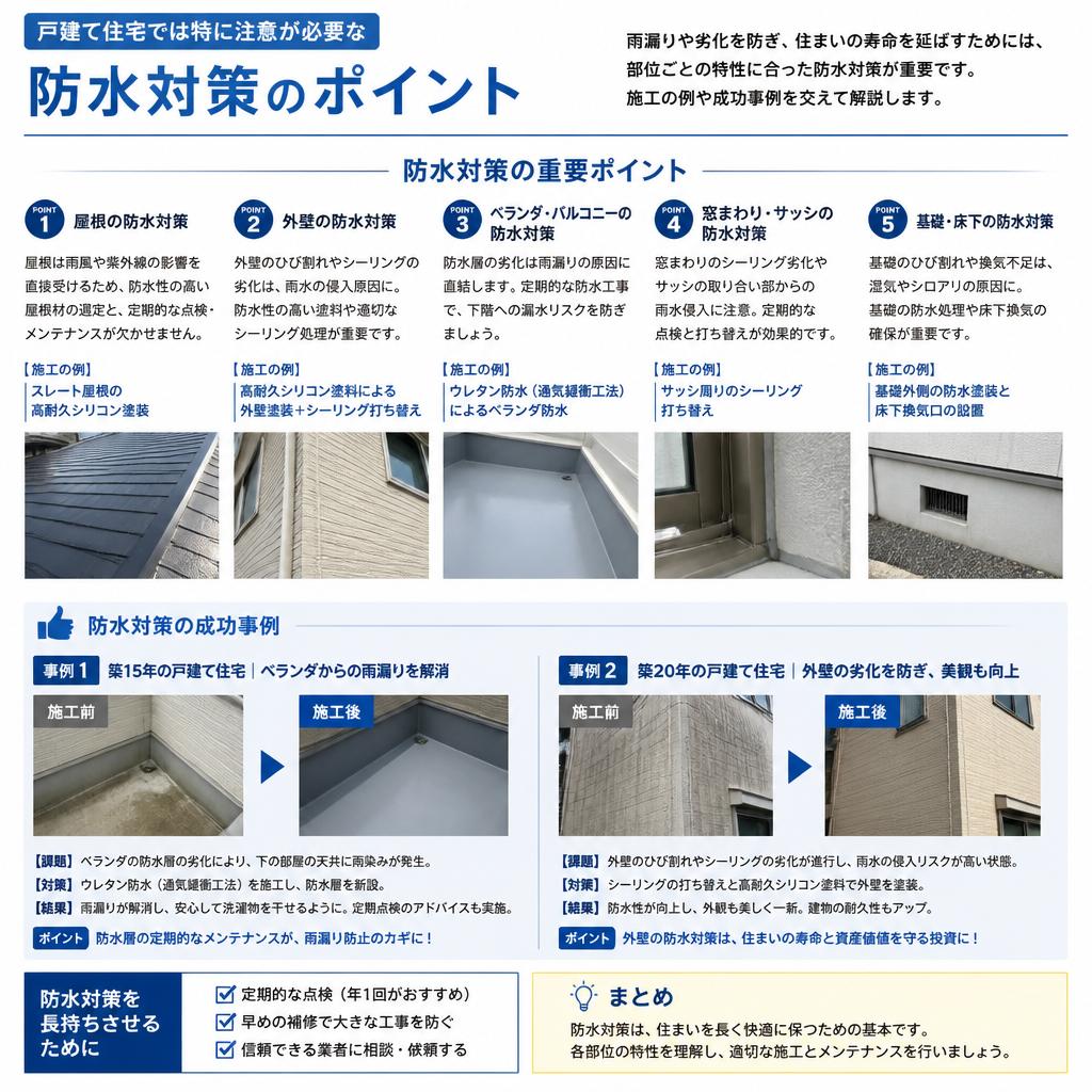 戸建て住宅における防水対策