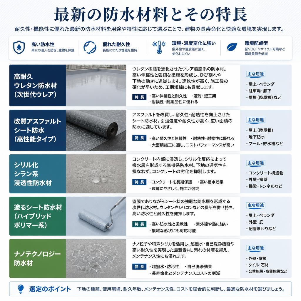 2. 最新の防水材料