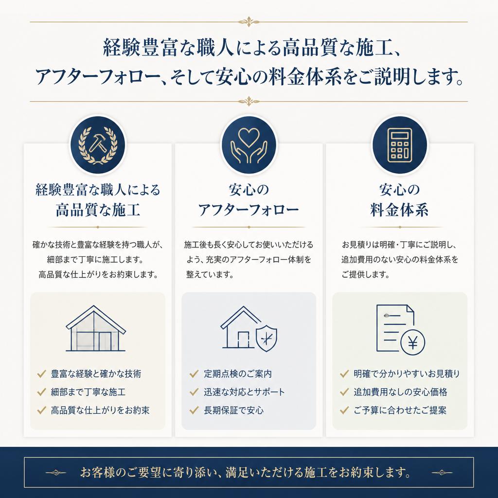 選ばれる理由|他社との違い