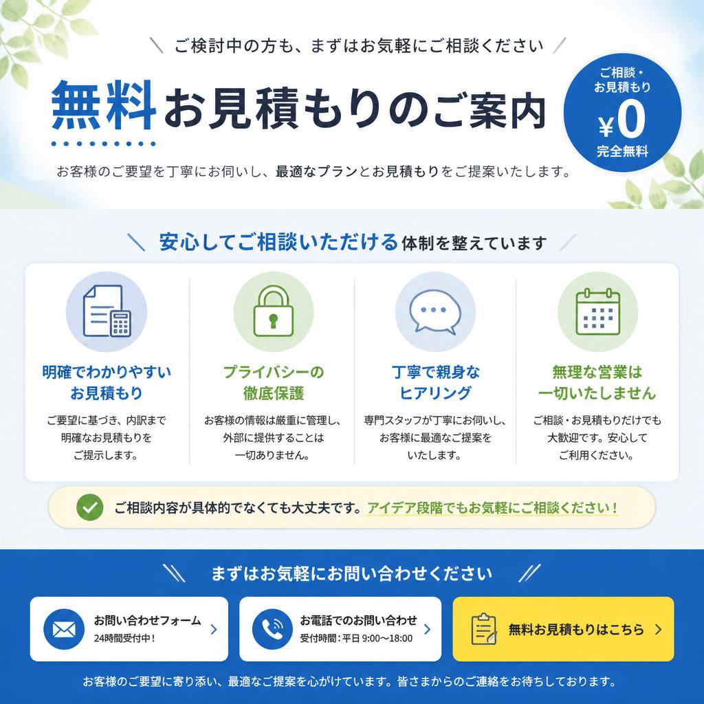 今すぐお問い合わせを！