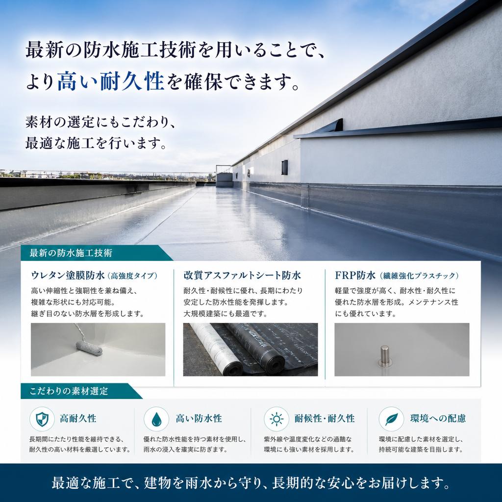 革新的な防水施工技術